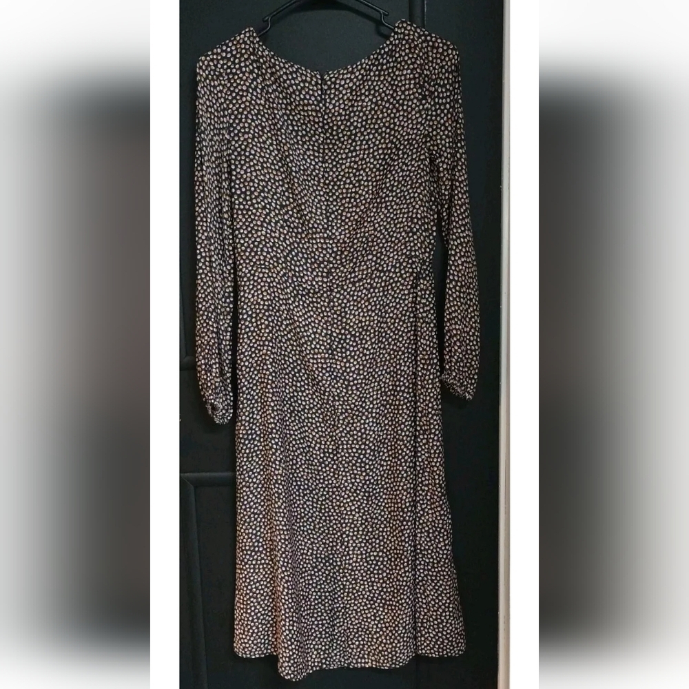 Ann Taylor Long Sleeve Polka Dot Dress Size 0 - Picture 4 of 6